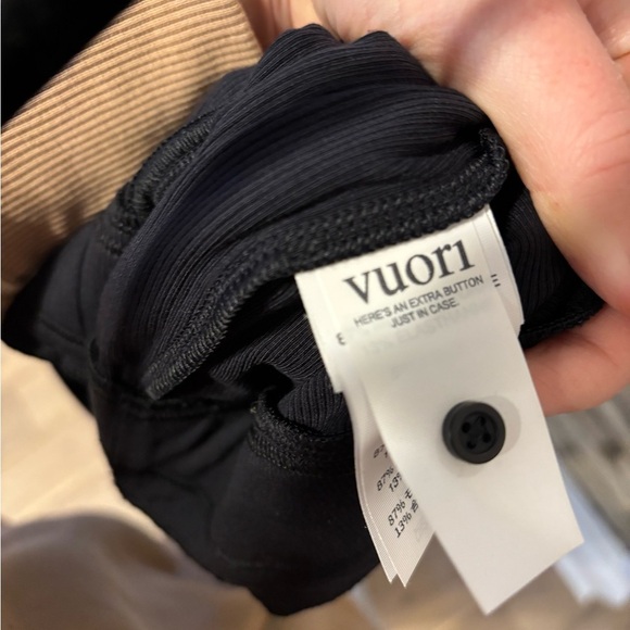 new Vuori Pose Henley ribbed jumpsuit in black stretch - Picture 3 of 8